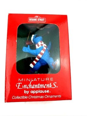 Sesame Street Cookie Monster Miniature Ornament Applause Collectible NIB